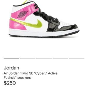 Nike Women's Black, White, Pink, and Neon Green Sneakers